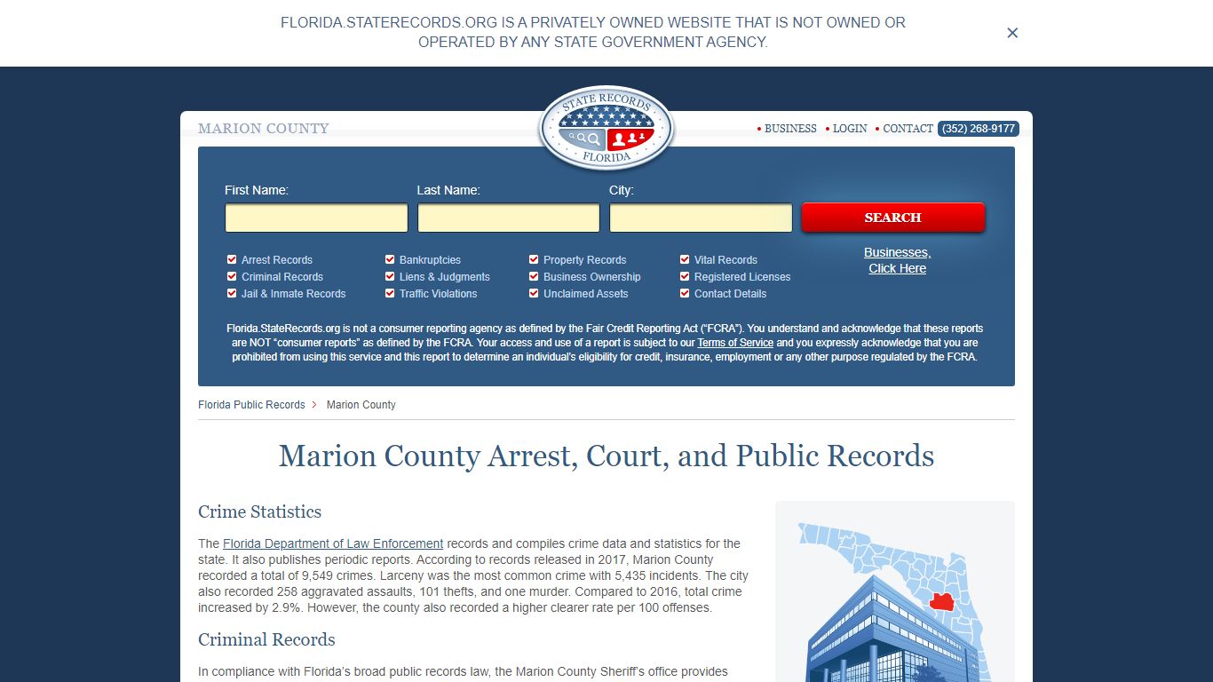 Marion County Arrest, Court, and Public Records